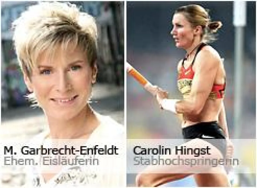 Monique Garbrecht-Enfeldt (Ehemalige deutsche Eisschnellläuferin) und Carolin Hingst (Deutsche Stabhochspringerin)