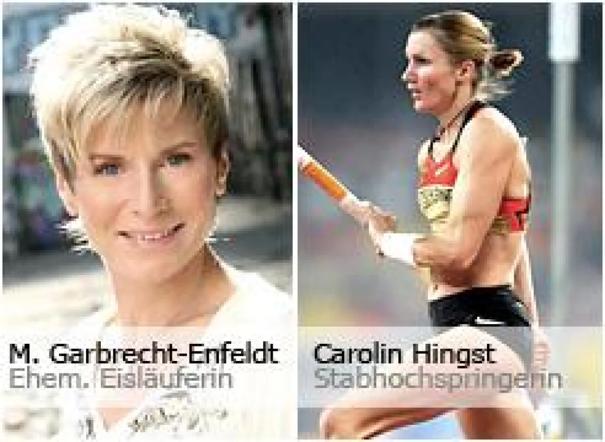 Monique Garbrecht-Enfeldt (Ehemalige deutsche Eisschnellläuferin) und Carolin Hingst (Deutsche Stabhochspringerin)