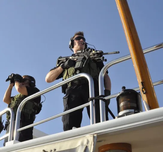 Bild: i.b.s.® noch einziges deutsches Sicherheitsunternehmen für bewaffnete maritime Sicherheit mit BAFA Zulassung!