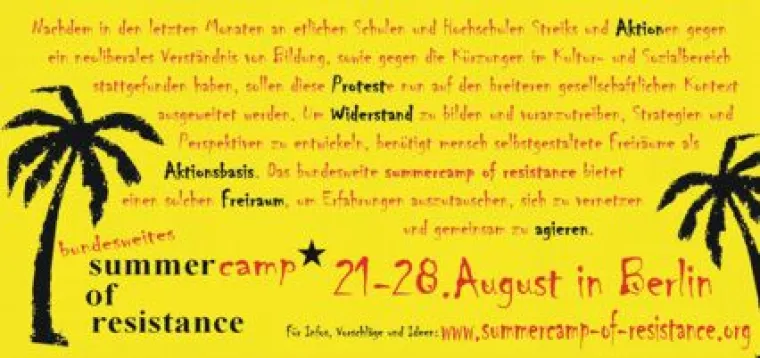 Bild: Haltlose Kriminalisierung von CamperInnen - PM des Summercamp of Resistance