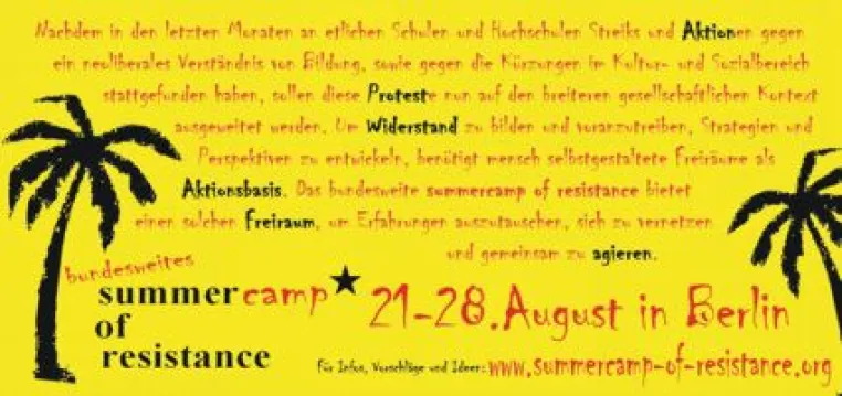 Bild: Haltlose Kriminalisierung von CamperInnen - PM des Summercamp of Resistance