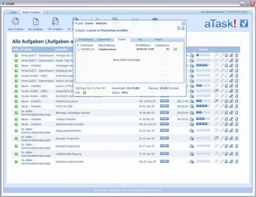 Bild: Aufgabe, fertig, los! – Komfortables Aufgaben- und Zeitmanagement mit aTask