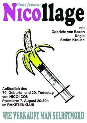 Bild: 'NICOLLAGE - wie verkauft man Selbstmord', Theaterstück über Christa Päffgen genannt Nico Icon