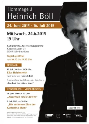 Bild: Homage an Heinrich Böll - Fotoausstellung, Lesung mit Elke Heidenreich und drei Filmvorführungen