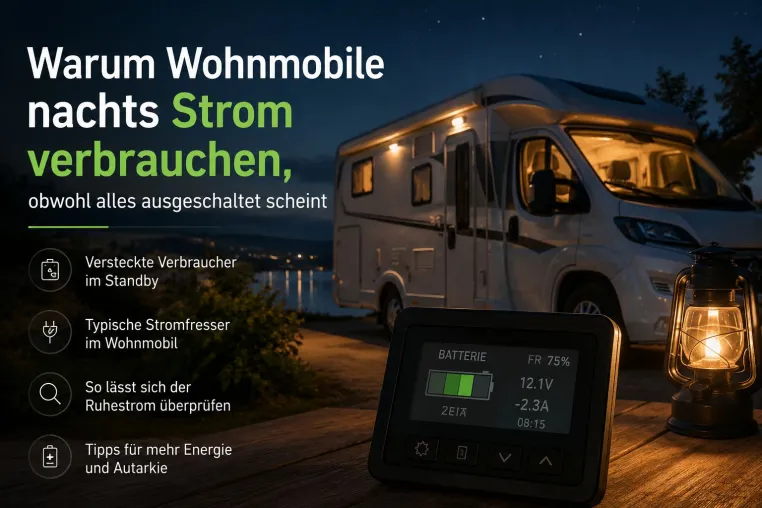 Bild: Warum Wohnmobile nachts Strom verbrauchen, obwohl alles ausgeschaltet scheint