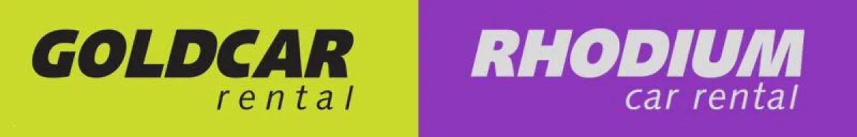 Logo Goldcar Rental und Rhodium