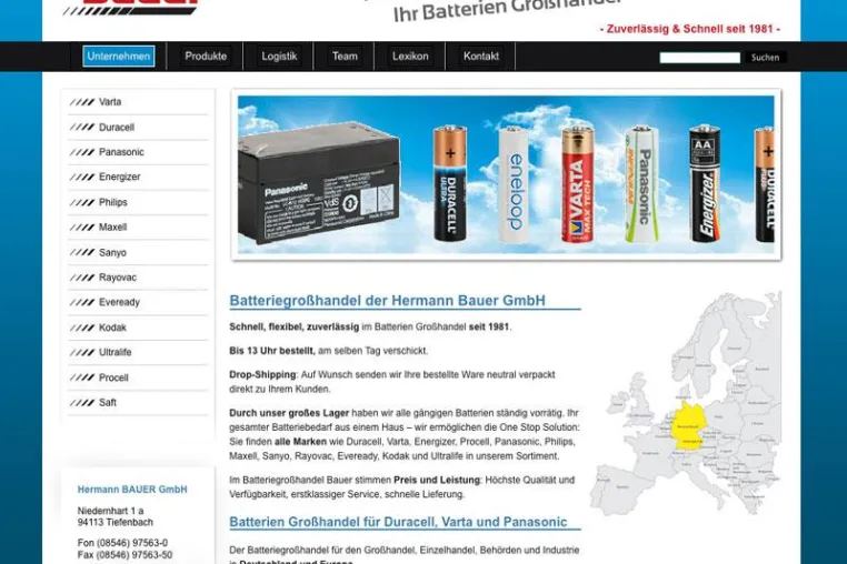 Batterien Großhandel Hermann Bauer GmbH ist umgezogen Bild: Batterien Großhandel Hermann Bauer GmbH ist umgezogen