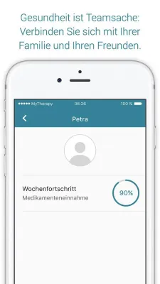 Bild: Digitale Fürsorge: Mit der MyTherapy-App 3.0 helfen sich Familienmitglieder bei der Medikamenteneinnahme
