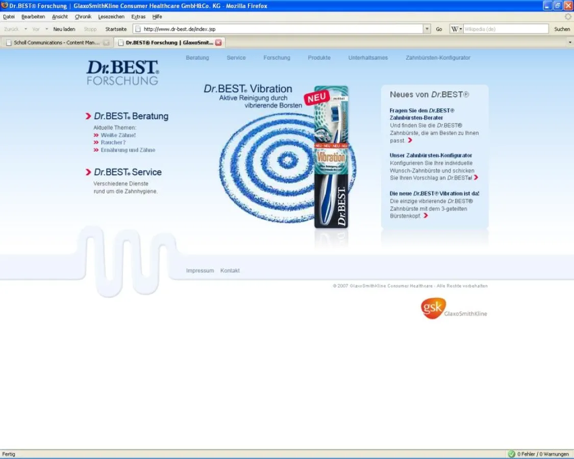 GlaxoSmithKline: Neue Website für Dr. Best