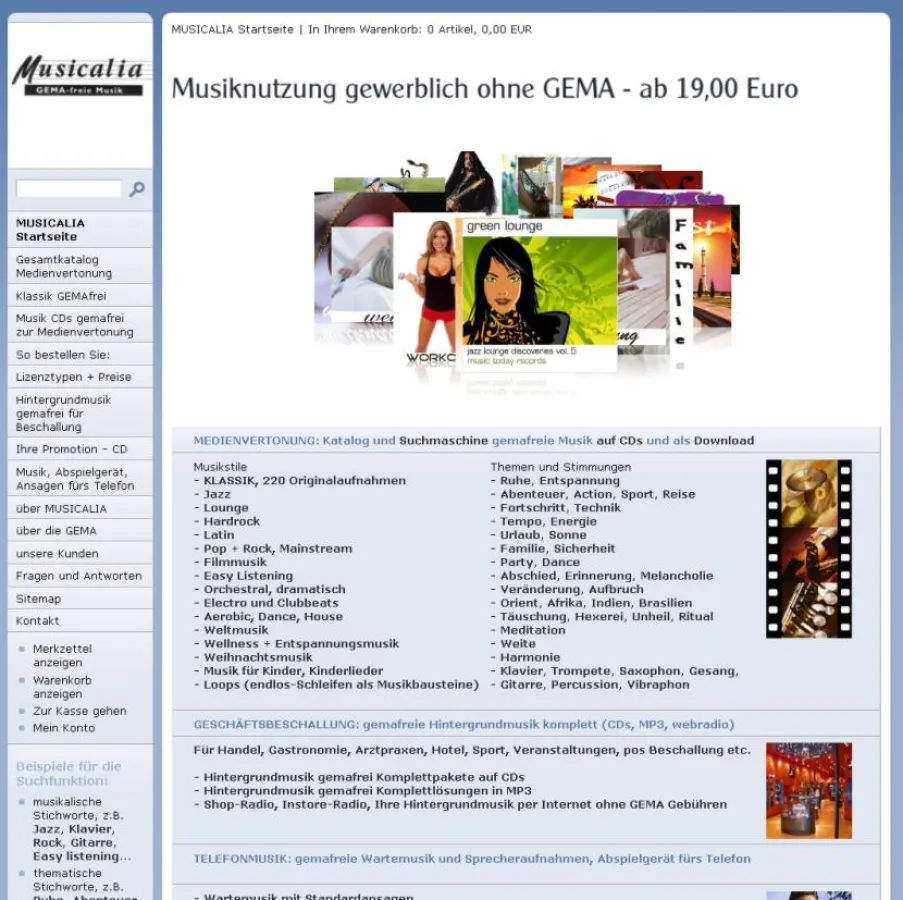 MUSICALIA im Internet