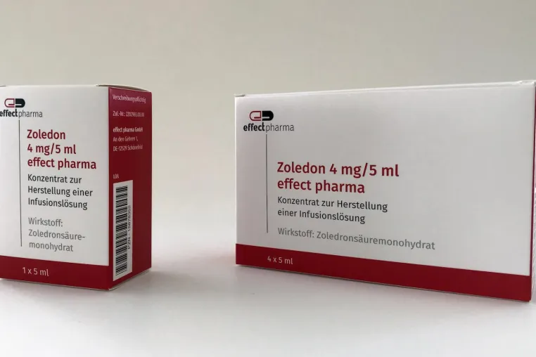 Bild: Neu seit 15 Juli: Zoledon 4 mg/5 ml effect pharma – effect pharma erhält Zulassung für Zoledronsäure