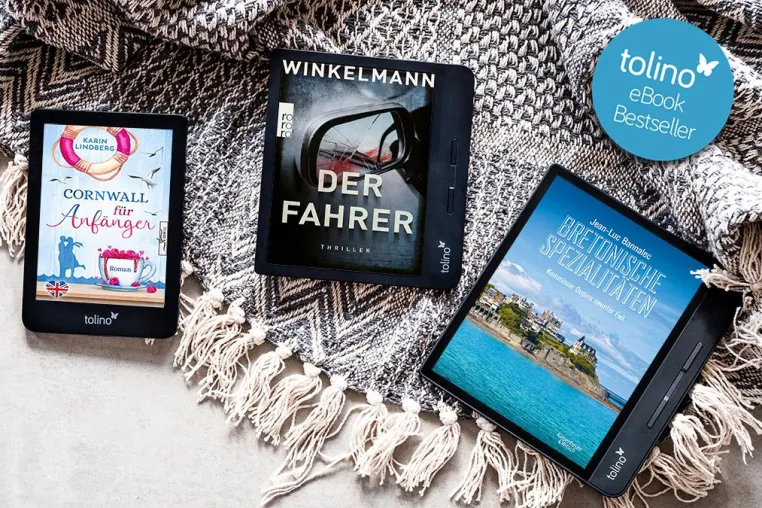 tolino-Leser*innen mögen‘s spannend am Meer – tolino-Bestseller im Juli 2020 Bild: tolino-Leser*innen mögen‘s spannend am Meer – tolino-Bestseller im Juli 2020