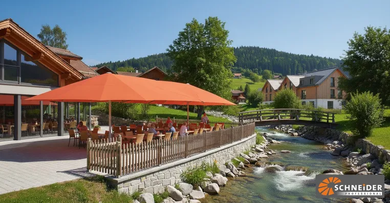 Bild: Durchdachte Beschattung ohne Kompromisse: Schneider Professional Profi-Sonnenschirme