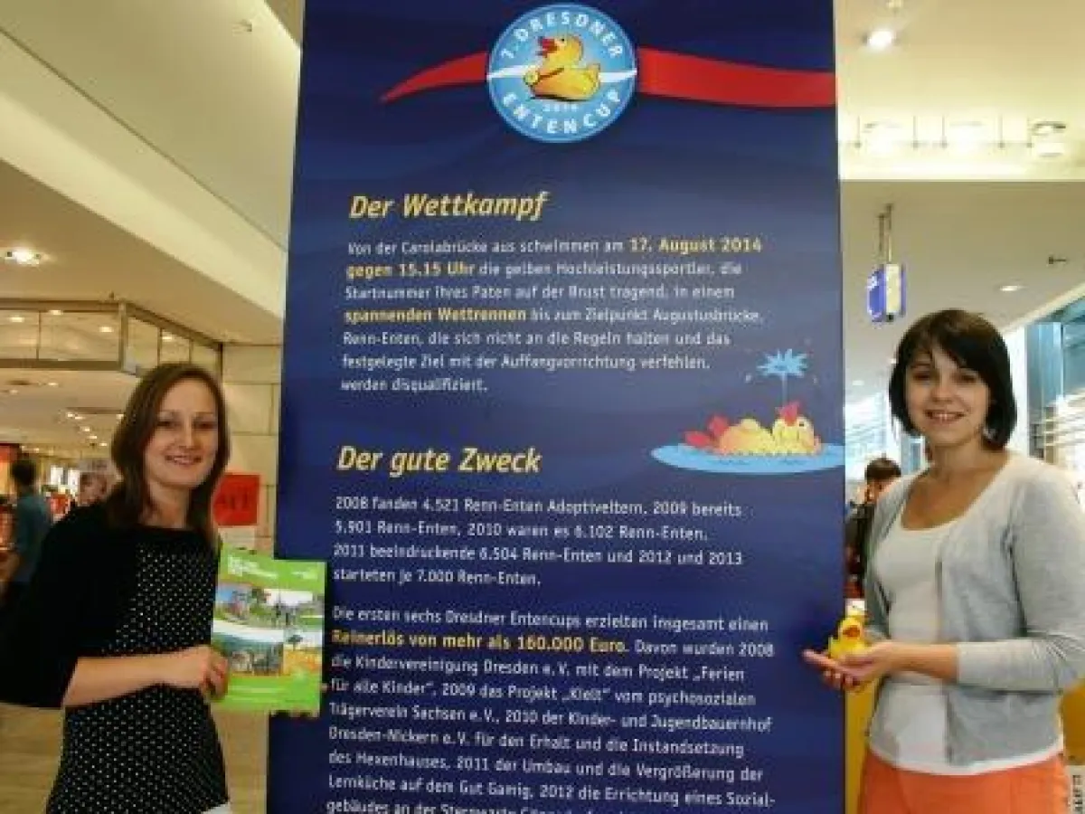 AugustusTours adoptiert eine Ente für den Dresdner Entencup 2014