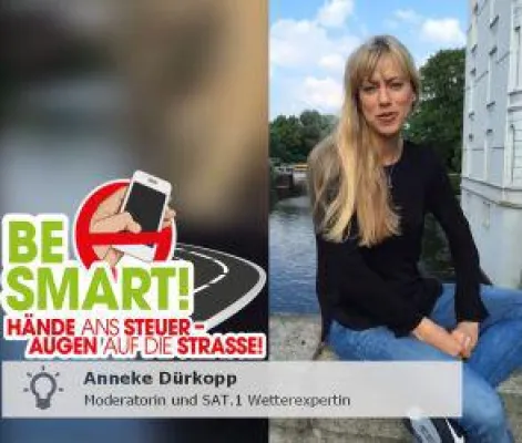 Bild: Weitere Video-Botschaft gegen die Handynutzung am Steuer: Auch Anneke Dürkopp unterstützt Kampagne „BE SMART“