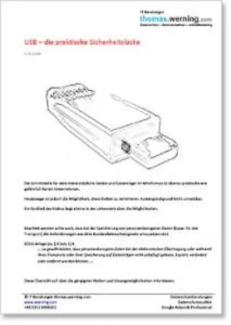 USB – die praktische (Datenschutz)Sicherheitslücke Bild: USB – die praktische (Datenschutz)Sicherheitslücke