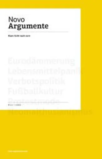 NovoArgumente 113 ist erschienen – Europas Krise im Fokus Bild: NovoArgumente 113 ist erschienen – Europas Krise im Fokus