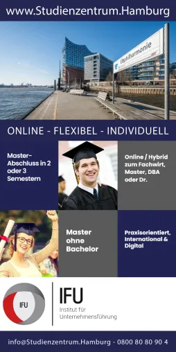 IFU Studienzentrum Hamburg präsentiert neuen Online-Master „M.A. Leadership & Management“ ab Sommersemester Bild: IFU Studienzentrum Hamburg präsentiert neuen Online-Master „M.A. Leadership & Management“ ab Sommersemester