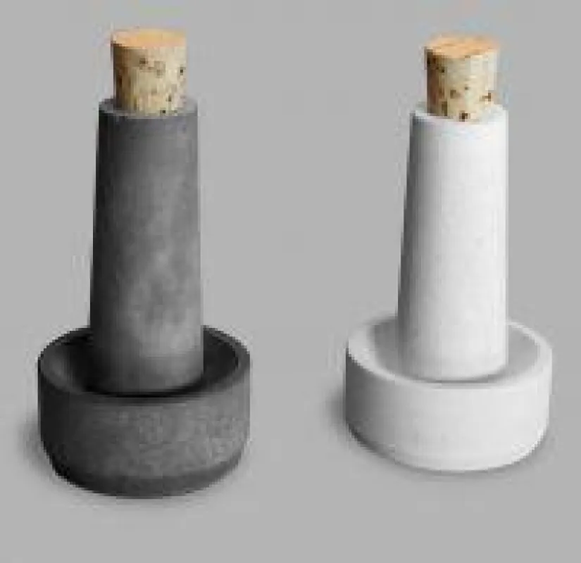 Handgefertigte Tischmörser aus Beton: EIn Entwurf von Studio Montag für die Leipziger Betonmanufaktur Betoniu