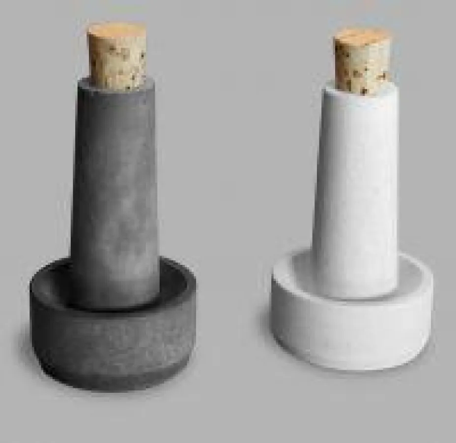 Handgefertigte Tischmörser aus Beton: EIn Entwurf von Studio Montag für die Leipziger Betonmanufaktur Betoniu