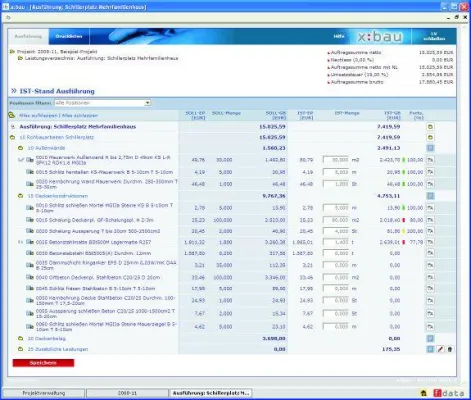 Bild: Vom Angebot bis zur Schlussrechnung - Bauprojekte mit x:bau bearbeiten