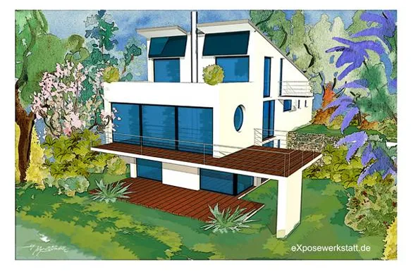 Trendumkehr in der Architektur: Individuell gezeichnete Exposés statt Computer-Einheitsware Bild: Trendumkehr in der Architektur: Individuell gezeichnete Exposés statt Computer-Einheitsware