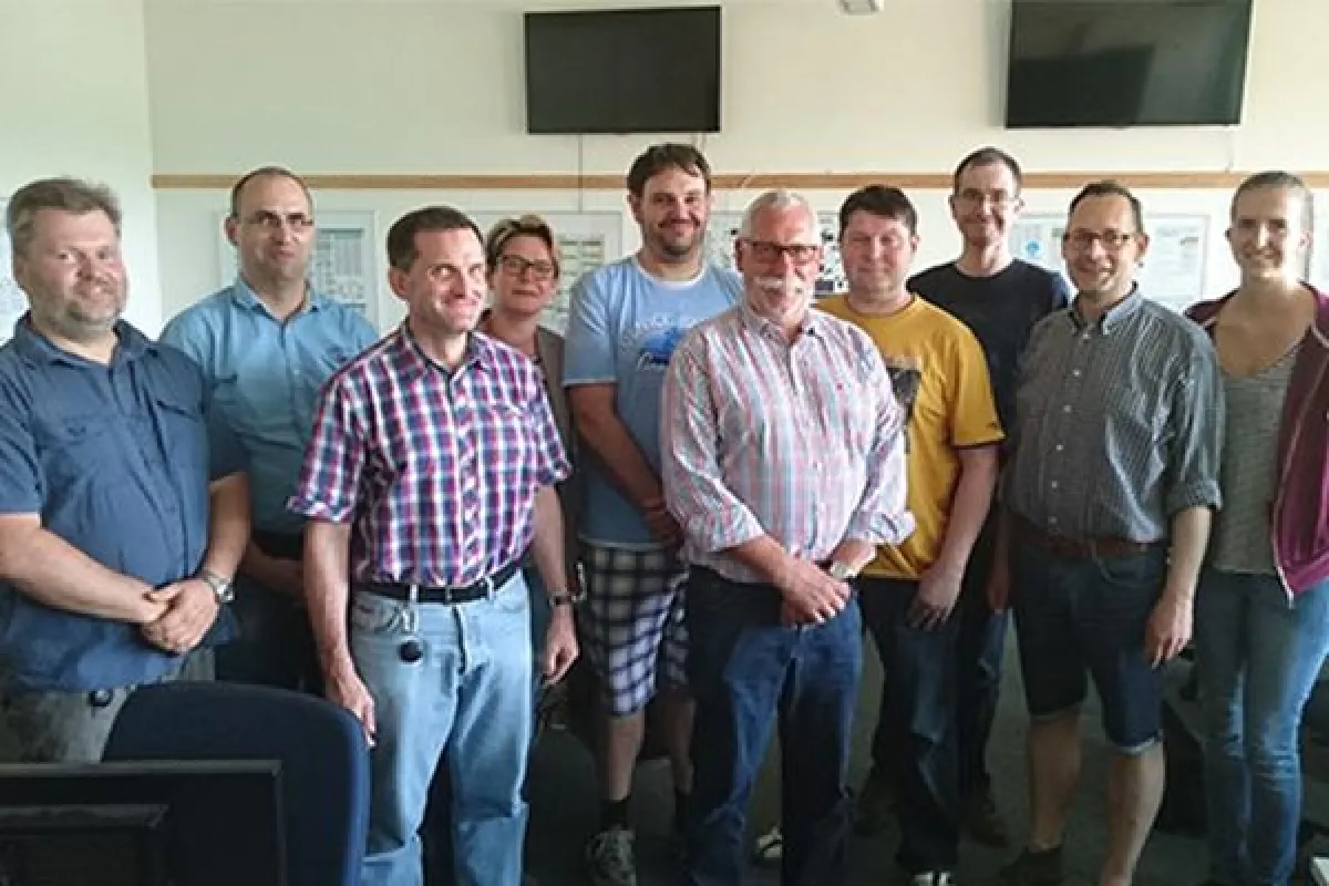 Das Team vom 100. Katholikentag zusammen mit Ausbildern und Rehabilitanden des BFW Leipzig