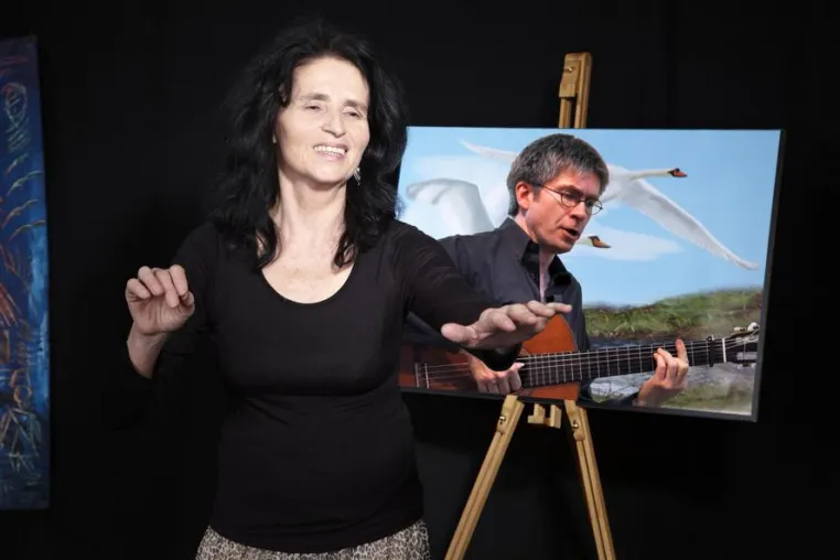 Bild: "Atempause". Mit Beate Sarrazin (Schauspiel) und Jochen Jasner (Gitarre, Gesang)