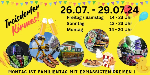 Bild: erste Troisdorfer Kirmes mit Eröffnung durch den Bürgermeister