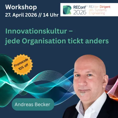 Bild: Innovationskultur als Hebel für Product Innovation: Andreas Becker mit Workshop auf der REConf 2026