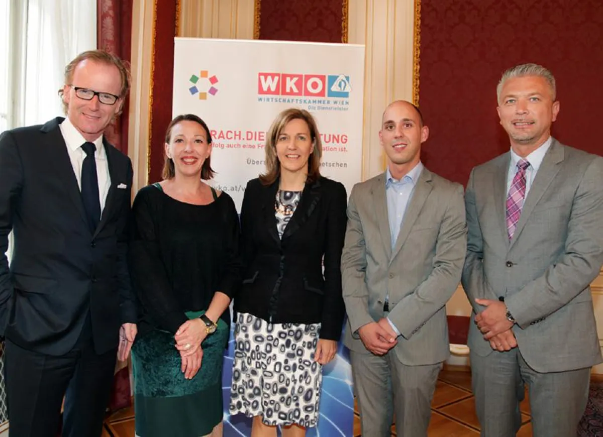 Dr. Georg Kraft-Kinz, Christina Matzka, Mag. Sabine Kern, Manuel Bräuhofer, Mag. Davor Sertic (v.l.)