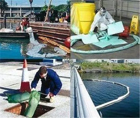 Bild: Ölbindemittel für Wasseroberflächen beseitigen ausgelaufendes Öl schnell und sicher