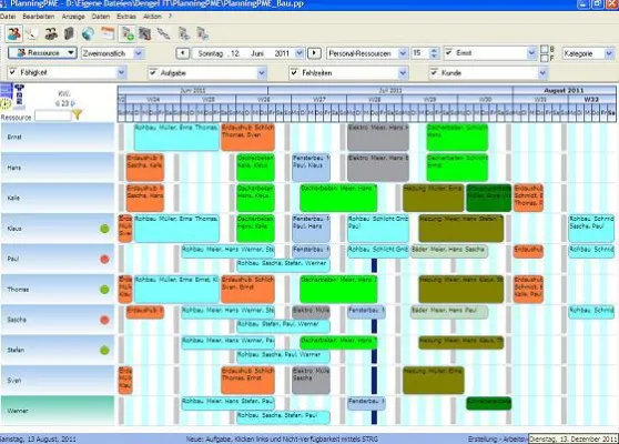 Bild: Flexible Projekt- und Ressourcenplanung