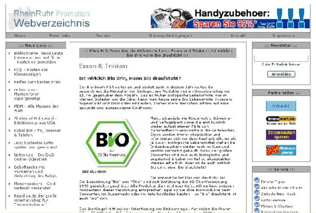 Das Informationsportal RheinRuhrPromotion.de bietet nützliche Verbrauchertipps an