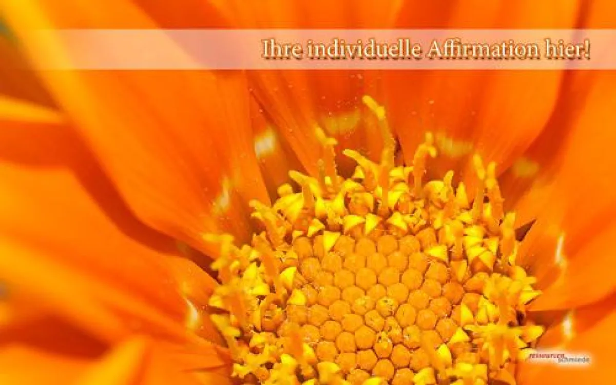 Individuelle Wallpapers mit Affirmationen von Ressourcenschmiede