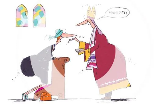 Bild: "Mahlzeit" ist Cartoon des Monats August 2011 - Erfolgreicher Start des Cartoonbuches "Mistverständnisse"