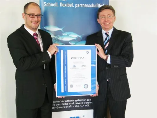 AIA AG und AFB GmbH zertifiziert Bild: AIA AG und AFB GmbH zertifiziert