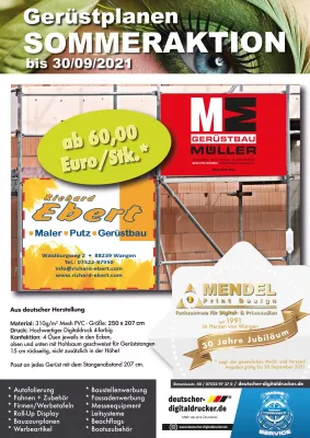 Bild: Gerüstplanen - Aktion bis 30.09.2021