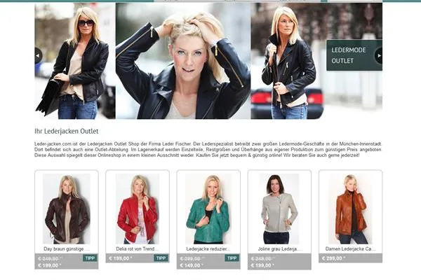 Bild: Neu bei Leder Fischer: günstige Ledermode im Online-Outlet