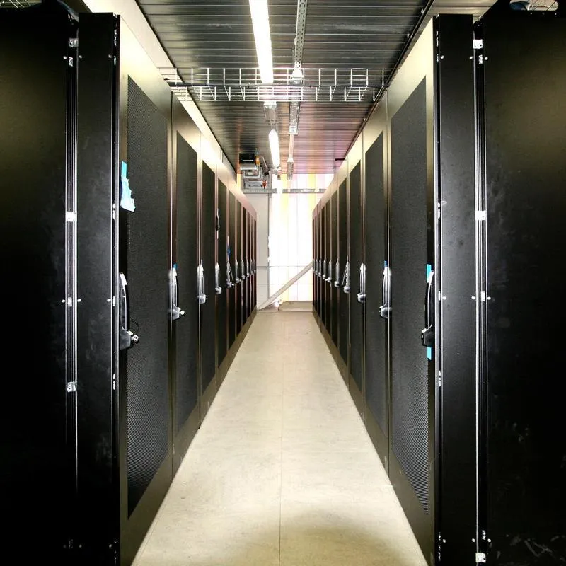 Inside the MDC's data centre, with racks of high performance computers (Image: MDC)