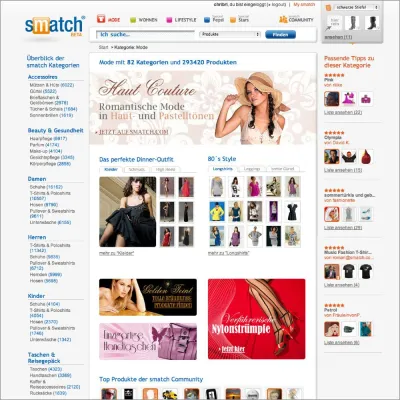 Bild: brink & martens intermedia für smatch.com im Kreativ-Wettbewerb Annual Multimedia 2009 ausgezeichnet