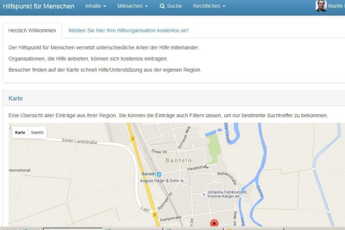 Bild: Der Hilfspunkt startet in Kürze