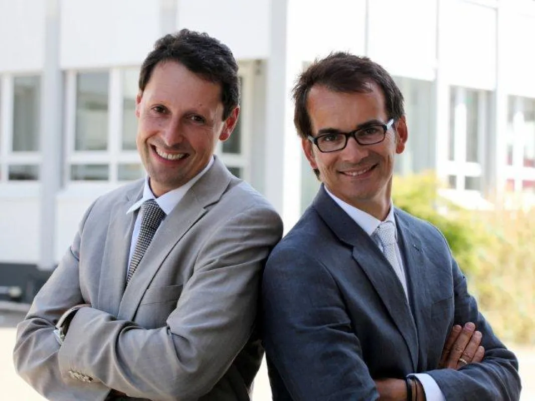 Die c-entron-Geschäftsführer Andreas Bortoli (re.) und Thomas Hoffmann.