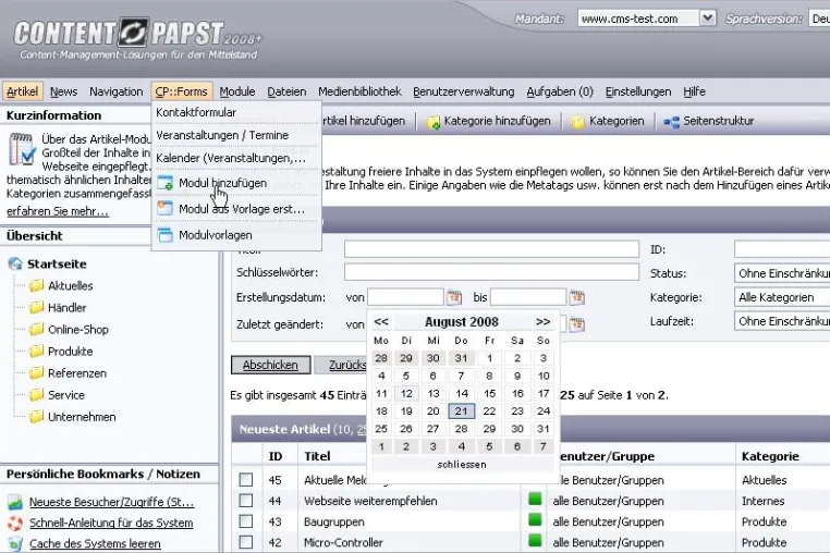 Bild: Mehr Flexibilität im Content-Management mit dem CMS Contentpapst