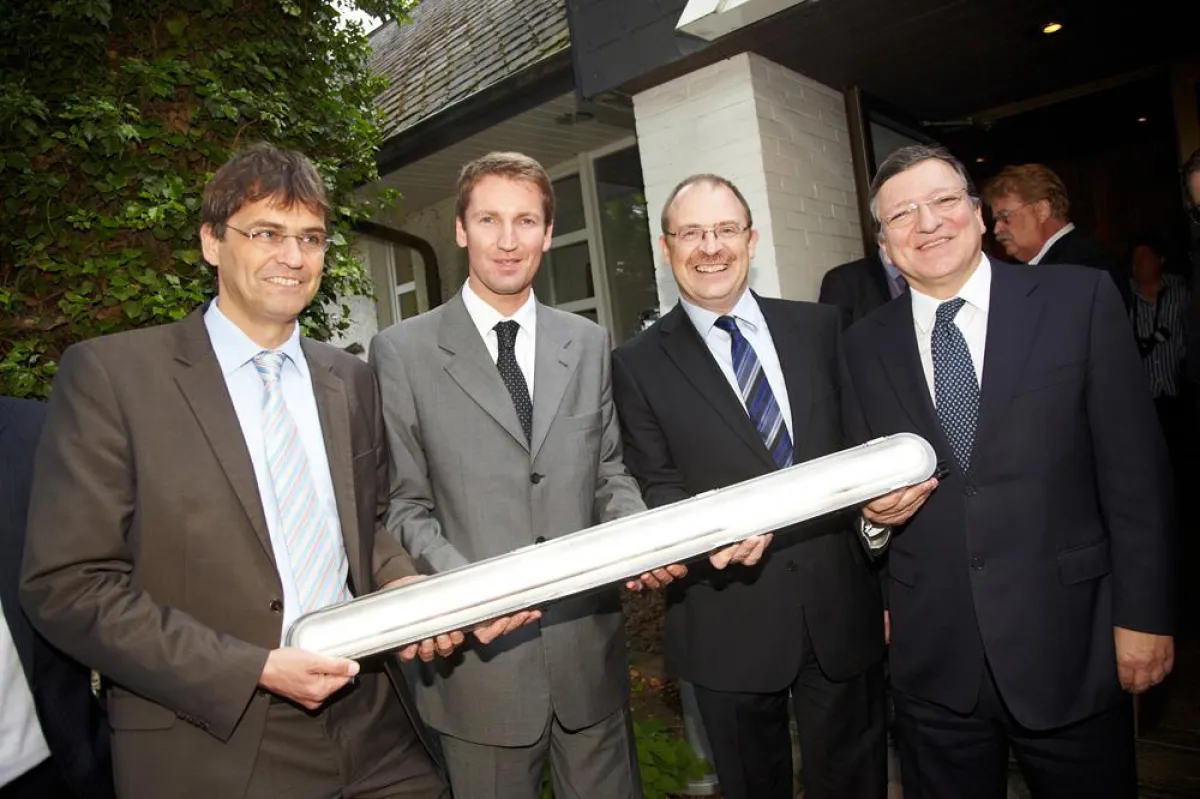 (v.l.n.r.): Dr. Peter Liese, Prof. Dr. Sensburg, Dietmar Zembrot und José Manuel Barroso