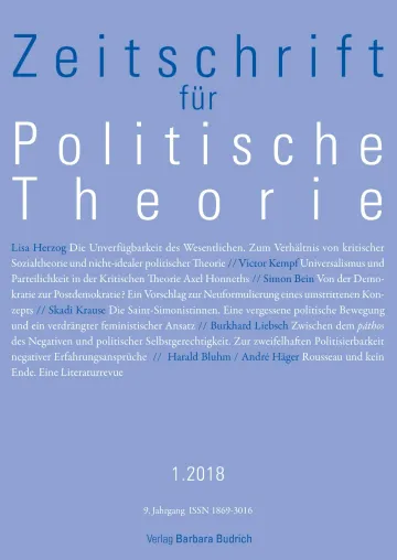 Bild: "ZPTh – Zeitschrift für Politische Theorie" feiert 10-jähriges Bestehen