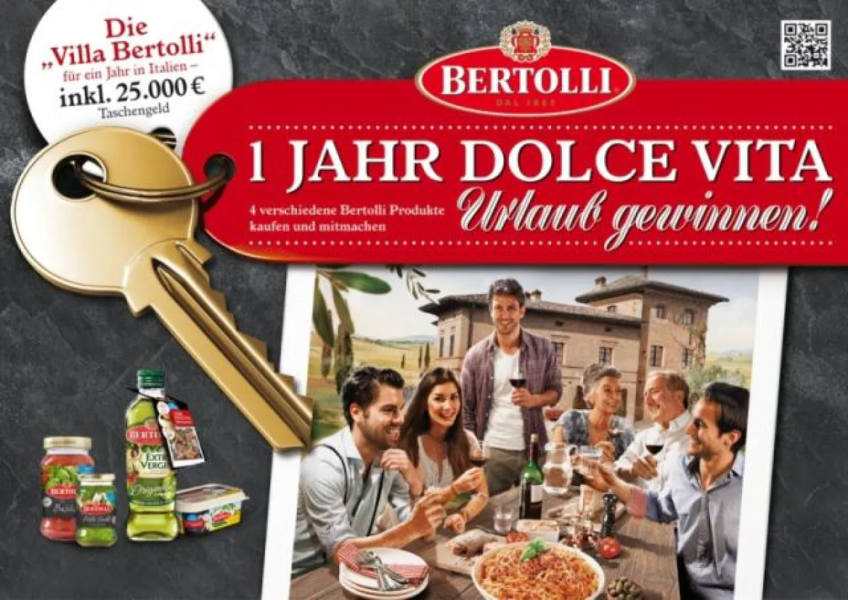 Bertolli verschenkt ein Jahr 