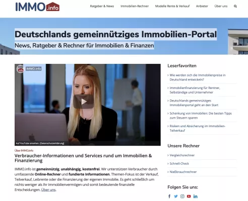 Bild: IMMO.info: Gemeinnütziges Immobilienportal geht an den Start