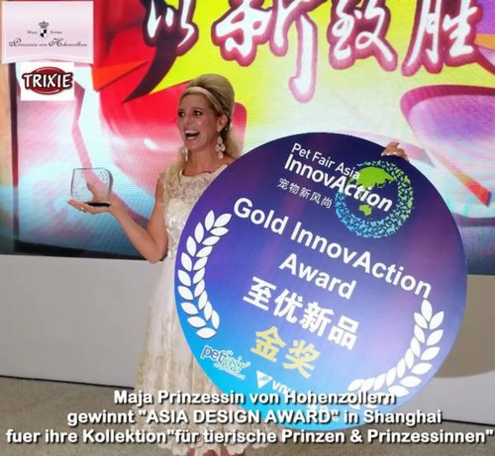 Maja Prinzessin von Hohenzollern gewinnt ASIA DESIGN AWARD