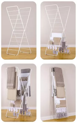 X-dryer – ein flexibler Wäscheständer für kleine Räume Bild: X-dryer – ein flexibler Wäscheständer für kleine Räume